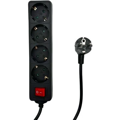 MicroConnect 4-veis forlengelseskabel - Svart, 5m MicroConnect 4-veis forlengelseskabel - Svart, 5m