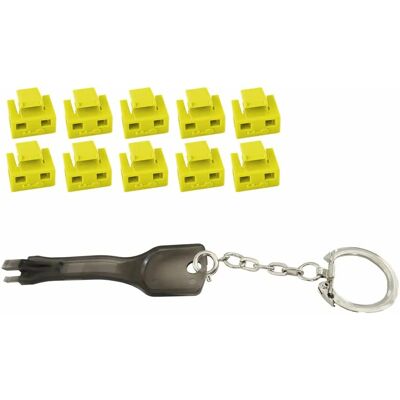 MicroConnect - MC-RJ45PORTBLOCK-Y - Bloqueur de ports RJ45 MicroConnect - MC-RJ45PORTBLOCK-Y - Bloqueur de ports RJ45