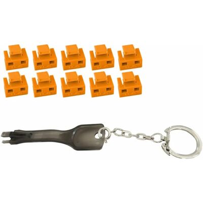 MicroConnect - MC-RJ45PORTBLOCK-O - oransje - RJ45 Portblokker MicroConnect - MC-RJ45PORTBLOCK-O - oransje - RJ45 Portblokker