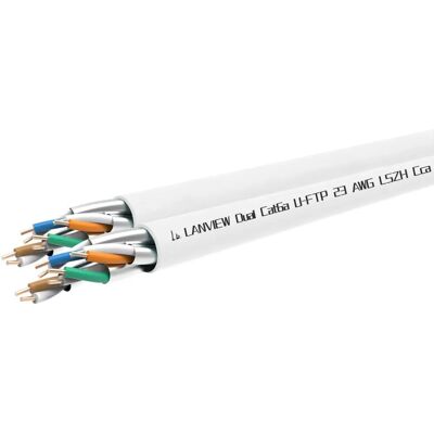Lanview LVN122163 - Cable de red - U-FTP dual, 305M, Blanco Lanview LVN122163 - Cable de red - U-FTP dual, 305M, Blanco
