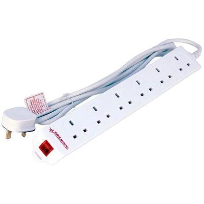 MicroConnect Multiprise UK 6 prises avec protection contre surtensions - 5M Intérieur MicroConnect Multiprise UK 6 prises avec protection contre surtensions - 5M Intérieur