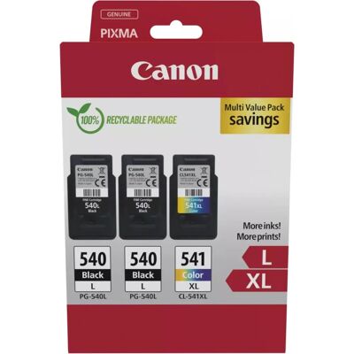 Canon PG-540L/CL-541XL mustekasetti - Useampi paketti Musta & Väri Canon PG-540L/CL-541XL mustekasetti - Useampi paketti Musta & Väri