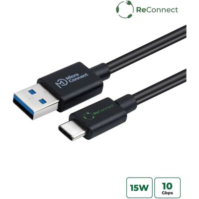 MicroConnect - ReConnect USB-C a USB-A 3.2 Gen 1 cavo - 0,25 m - Nero MicroConnect - ReConnect USB-C a USB-A 3.2 Gen 1 cavo - 0,25 m - Nero
