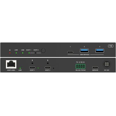 Vivolink VLUSBCEXT2X2 USB 3.2 Extender - 100m - Dual USB-C & Video Vivolink VLUSBCEXT2X2 USB 3.2 Extender - 100m - Dual USB-C & Video