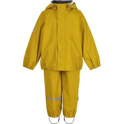 Mikk-Line Gele gerecyclede regenkleding met bretels - Regenjas & Broek Mikk-Line Gele gerecyclede regenkleding met bretels - Regenjas & Broek