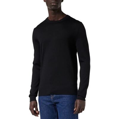 Selected Homme Merino Coolmax Knit Sort Rundhalset sweater - Sweater Selected Homme Merino Coolmax Knit Sort Rundhalset sweater - Sweater