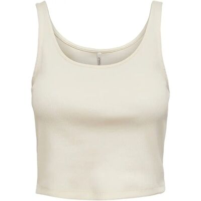 ONLY Nessa Ärmellös Top Vit - T-Shirt ONLY Nessa Ärmellös Top Vit - T-Shirt