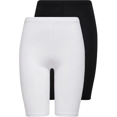 Only Shorts de Motard - Noir Blanc - Pack de 2 - Taille XS Only Shorts de Motard - Noir Blanc - Pack de 2 - Taille XS