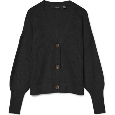 Vero Moda Vmlea Ls V-neck Cuff Cardigan Noos (10249632) - zwart Vero Moda Vmlea Ls V-neck Cuff Cardigan Noos (10249632) - zwart