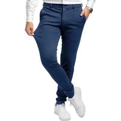 TeeShoppen Navy Performance Pants - Slim Fit TeeShoppen Navy Performance Pants - Slim Fit