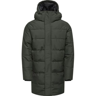 Only & Sons / Graue Steppjacke Long - Herren Only & Sons / Graue Steppjacke Long - Herren