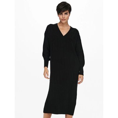 Only Nuovo Tessa Abito Midi a Maniche Lunghe (15236372) - nero Only Nuovo Tessa Abito Midi a Maniche Lunghe (15236372) - nero