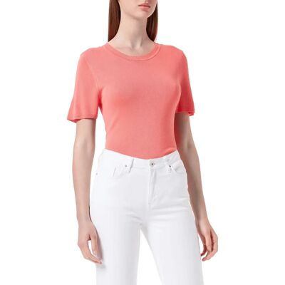 Only Rosa Kortärmad Rundhals Fint stickat T-Shirt - T-Shirt Only Rosa Kortärmad Rundhals Fint stickat T-Shirt - T-Shirt