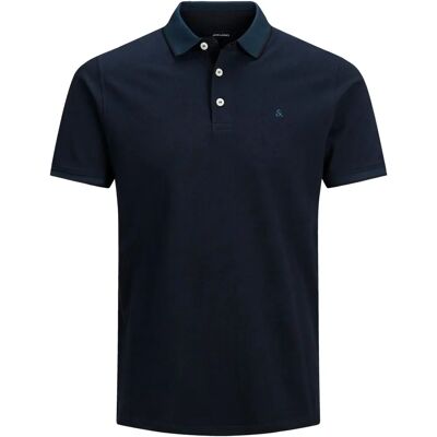 Jack & Jones Paulos Dunkelblau Slim Fit Poloshirt - Big & Tall Jack & Jones Paulos Dunkelblau Slim Fit Poloshirt - Big & Tall