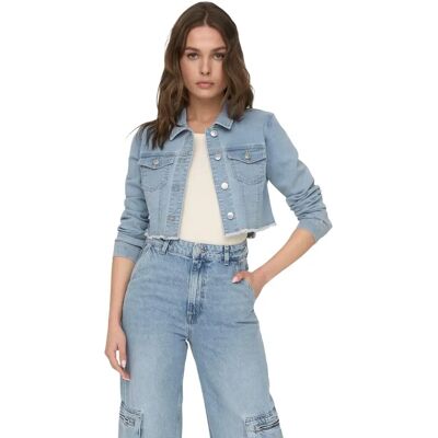 Only Damernas Denimjacka Wonder Cropped Denim (15256098) - ljusblå denim Only Damernas Denimjacka Wonder Cropped Denim (15256098) - ljusblå denim