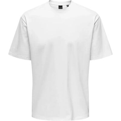 Only & Sons Loose Fit T-Shirt (22022532) - lys hvit Only & Sons Loose Fit T-Shirt (22022532) - lys hvit
