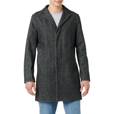 Manteau gris en mélange de laine de Selected Homme - Manteau Manteau gris en mélange de laine de Selected Homme - Manteau