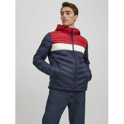 Jack & Jones Hero Puffer (12211785) - navy/rød Jack & Jones Hero Puffer (12211785) - navy/rød