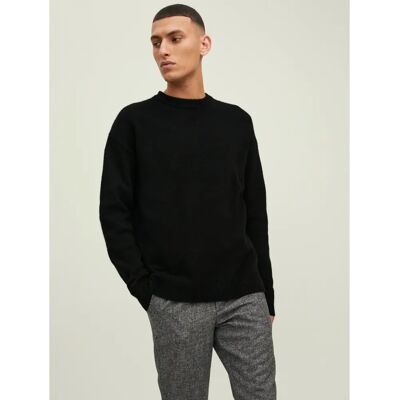 Jack & Jones Ollie rundhalsad tröja (12215468) svart Jack & Jones Ollie rundhalsad tröja (12215468) svart
