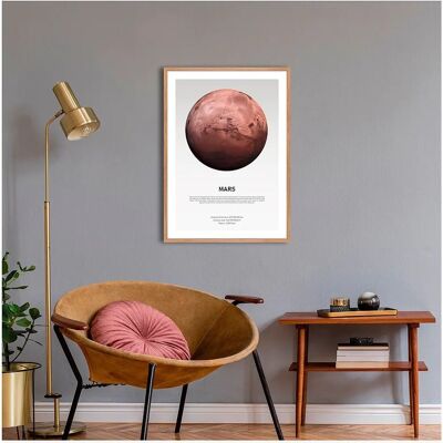 Malerfabrikken Plakat Mars Light - Hvid - 30X40 Malerfabrikken Plakat Mars Light - Hvid - 30X40