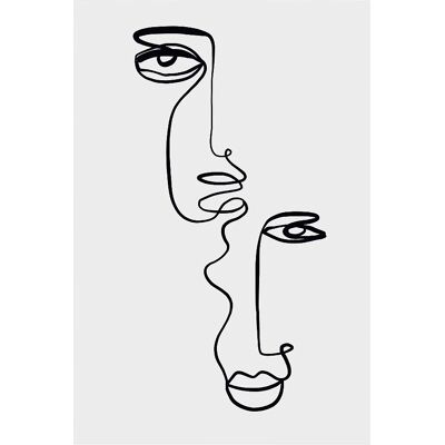 Malerifabrikken Faces 2 Beige - Plakat 30x40cm Malerifabrikken Faces 2 Beige - Plakat 30x40cm