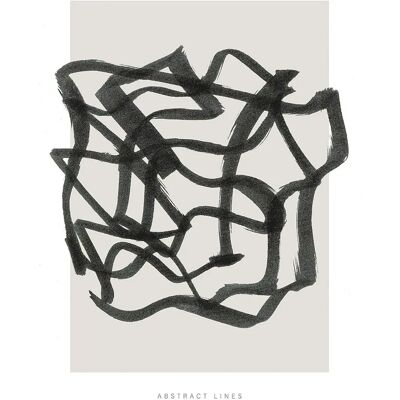 Malerifabrikken Lines 1 Beige - Plakat Malerifabrikken Lines 1 Beige - Plakat