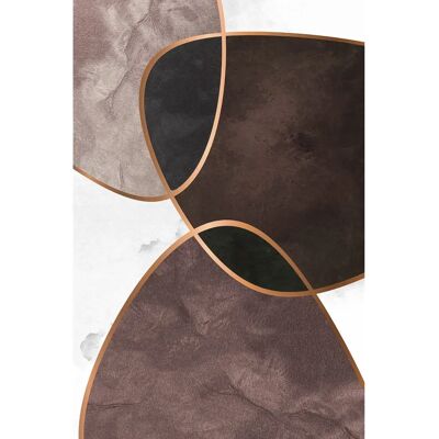 Malerifabrikken Velvet Shapes 4 - Brun - 70X100 - Poster Malerifabrikken Velvet Shapes 4 - Brun - 70X100 - Poster