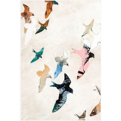 Malerifabrikken Abstract Birds 2 Beigeposter - Plakat Malerifabrikken Abstract Birds 2 Beigeposter - Plakat