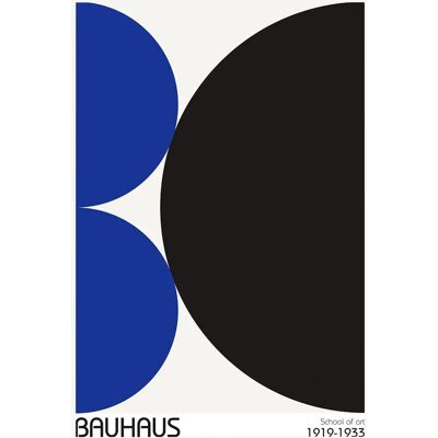 Malerifabrikken Bauhaus 3 Blå - Plakat Malerifabrikken Bauhaus 3 Blå - Plakat