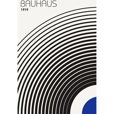 Malerifabrikken Bauhaus 4 Blåt Poster - 50x70cm Malerifabrikken Bauhaus 4 Blåt Poster - 50x70cm