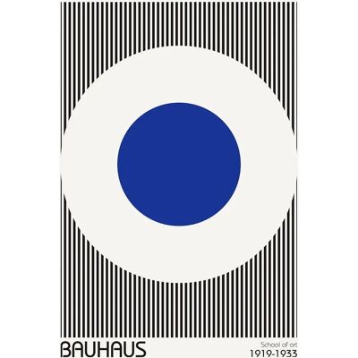 Malerifabrikken Bauhaus 5 Blå Plakat - 30X40 Malerifabrikken Bauhaus 5 Blå Plakat - 30X40