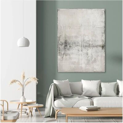Malerifabrikken Simple Living 8 - Hvid - Struktureret akrylmaleri - Maleri Malerifabrikken Simple Living 8 - Hvid - Struktureret akrylmaleri - Maleri