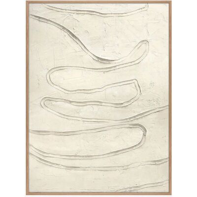 Malerifabrikken - Design Maleri / Track The Line / 90x120 Cm / Eik ramme - Hvit - Painting Malerifabrikken - Design Maleri / Track The Line / 90x120 Cm / Eik ramme - Hvit - Painting