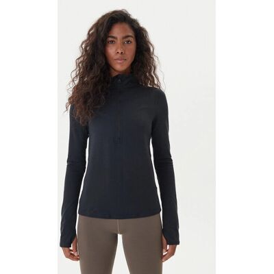 Girlfriend Collective ReSet Halv-zip Sweatshirt - Sort Girlfriend Collective ReSet Halv-zip Sweatshirt - Sort