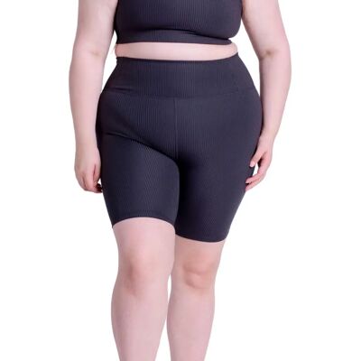 Girlfriend Collective Schwarze RIB Bike Shorts - Fahrradshorts Girlfriend Collective Schwarze RIB Bike Shorts - Fahrradshorts