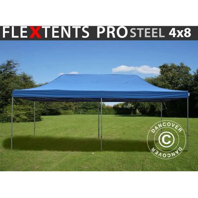 Dancover - Pop up gazebo FleXtents PRO Steel 4x8 m Blau - Pop up gazebo Dancover - Pop up gazebo FleXtents PRO Steel 4x8 m Blau - Pop up gazebo