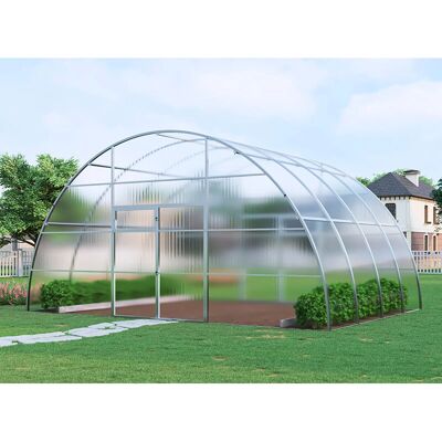 Serra Strong nova 24m² Dancover - Policarbonato, 6x4m, Grigio chiaro Serra Strong nova 24m² Dancover - Policarbonato, 6x4m, Grigio chiaro