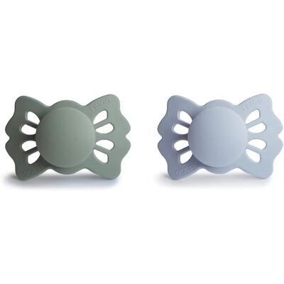 Frigg Pack 2 Silicone Pacifiers Sage, Powder Blue - Pacifier Set Frigg Pack 2 Silicone Pacifiers Sage, Powder Blue - Pacifier Set