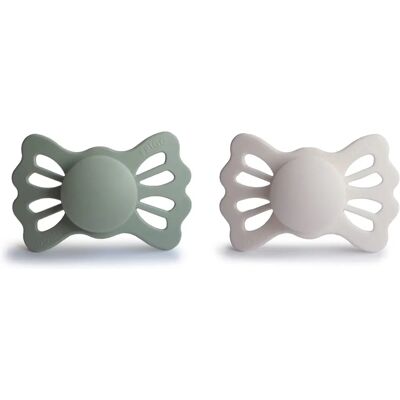 Frigg Pack 2 Succhietti in Silicone Sage/Grigio Argento - Succhietto Frigg Pack 2 Succhietti in Silicone Sage/Grigio Argento - Succhietto