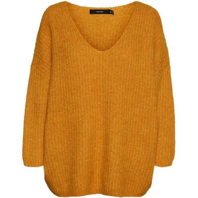 VERO MODA Julie V-neck 7/8-sleeve knitted sweater - Women VERO MODA Julie V-neck 7/8-sleeve knitted sweater - Women