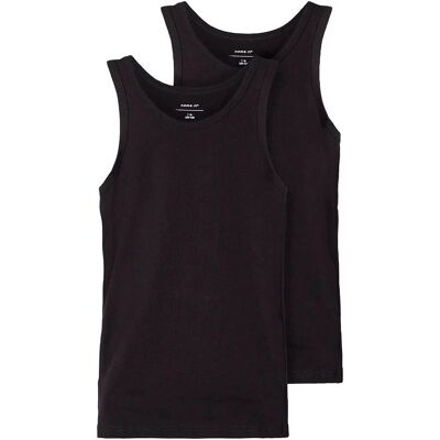 Name It NkmTank Zwart 2-Pack Onderhemden Name It NkmTank Zwart 2-Pack Onderhemden