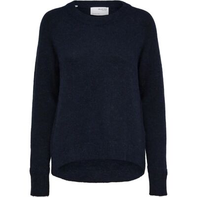 Wybrany Sweter z Okrągłym Dekoltem z Wełny (16074482) - Lulu Pullover (16074482-CiemnySzafir/DetaleMelanż) Wybrany Sweter z Okrągłym Dekoltem z Wełny (16074482) - Lulu Pullover (16074482-CiemnySzafir/DetaleMelanż)