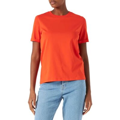 Toppi pcRia Orange Organisk GOTS T-shirt - Kortärmad Toppi pcRia Orange Organisk GOTS T-shirt - Kortärmad