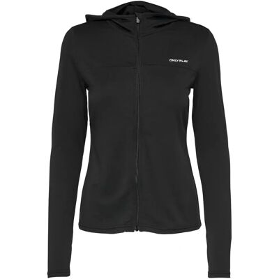 Only Play - Training Top - Black - Breathable, Zip, Hood, Regular Fit Only Play - Training Top - Black - Breathable, Zip, Hood, Regular Fit