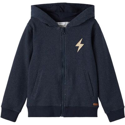 NAME IT 6 jaar Zwart Katoenen Capuchon met Rits Sweatshirt - Sweatshirt NAME IT 6 jaar Zwart Katoenen Capuchon met Rits Sweatshirt - Sweatshirt