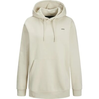 Jack & Jones Jxabbie Rlx Ls Beige Huvtröja Jack & Jones Jxabbie Rlx Ls Beige Huvtröja