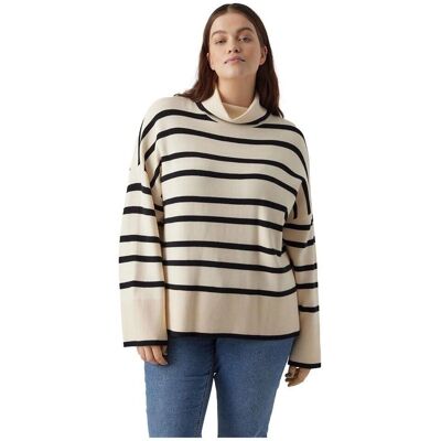 Vero Moda Curve Beige Coltrui - Vrouw Vero Moda Curve Beige Coltrui - Vrouw