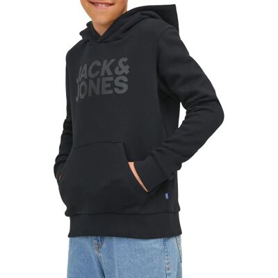 Krój dziecięca z kapturem Jack & Jones Junior - Czarny - Regularny krój dla chłopców Krój dziecięca z kapturem Jack & Jones Junior - Czarny - Regularny krój dla chłopców