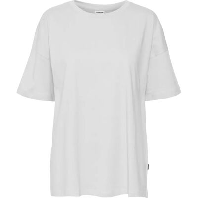 Noisy May Weiß Oversized Baumwoll-T-Shirt - T-Shirt Noisy May Weiß Oversized Baumwoll-T-Shirt - T-Shirt