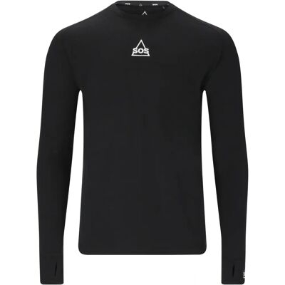 SOS Nuuk Herren Funktionsshirt - Sportlich, Merinowolle, Schwarz SOS Nuuk Herren Funktionsshirt - Sportlich, Merinowolle, Schwarz